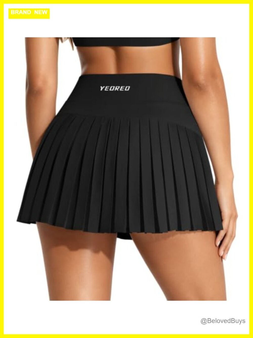 Pleated Tennis Skirt with Built in Shorts and Pockets High Waist Skorts